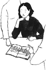 挿絵原画 - 西川美和「ハコウマに乗って」 第22回「からだとこころと」-『文藝春秋』2022年12月号